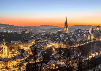 Vista de noche de Berna
