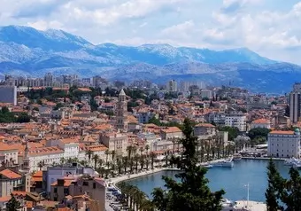 Vista panorámica de Split, Croacia