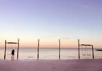 Foto de atardecer en Holbox