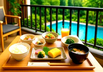 Desayuno vegetariano japonés en el hospedaje_galeria_1022